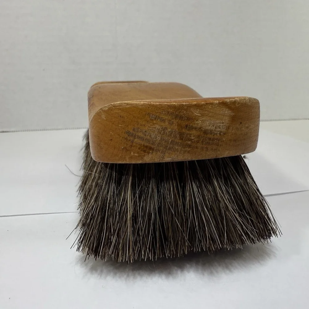 Vtg Natural Horse Hair Brush Primitive Rustic‎ Country Decor Clean
